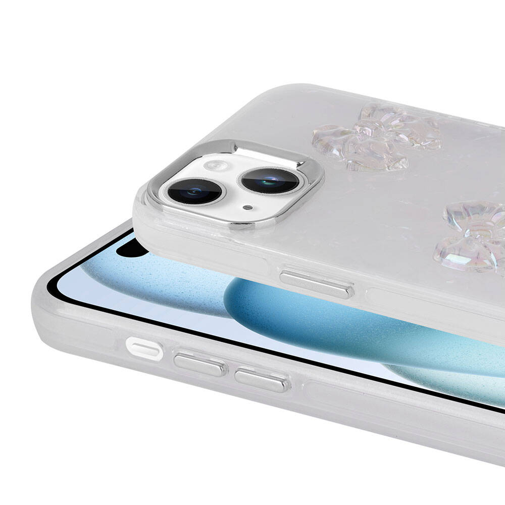 Apple iPhone 13 Kılıf Kabartma Figürlü Parlak Zore Eralli Silikon Kapak Kalp