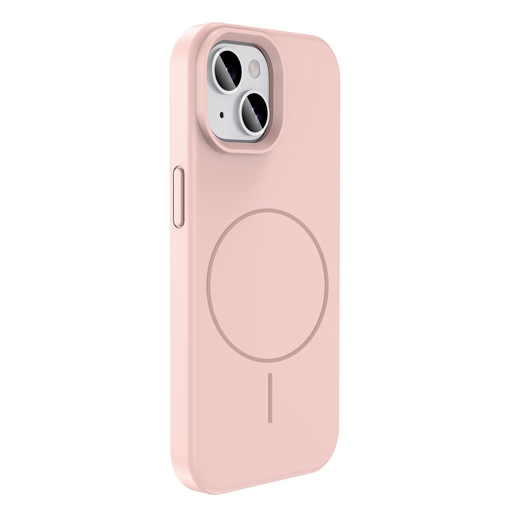 Apple iPhone 13 Kılıf Magsafe Şarj Özellikli Sıvı Teknolojili Silinebilir Sert Zore Kivi Kapak Kırmızı