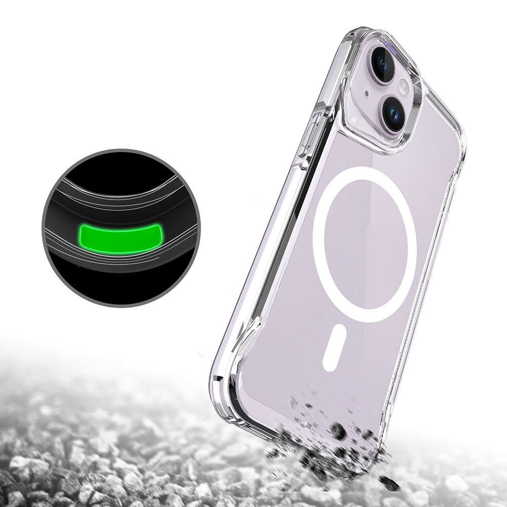 Apple iPhone 13 Kılıf Zore Magsafe Şarj Özellikli T-Max Magsafe Kapak Renksiz