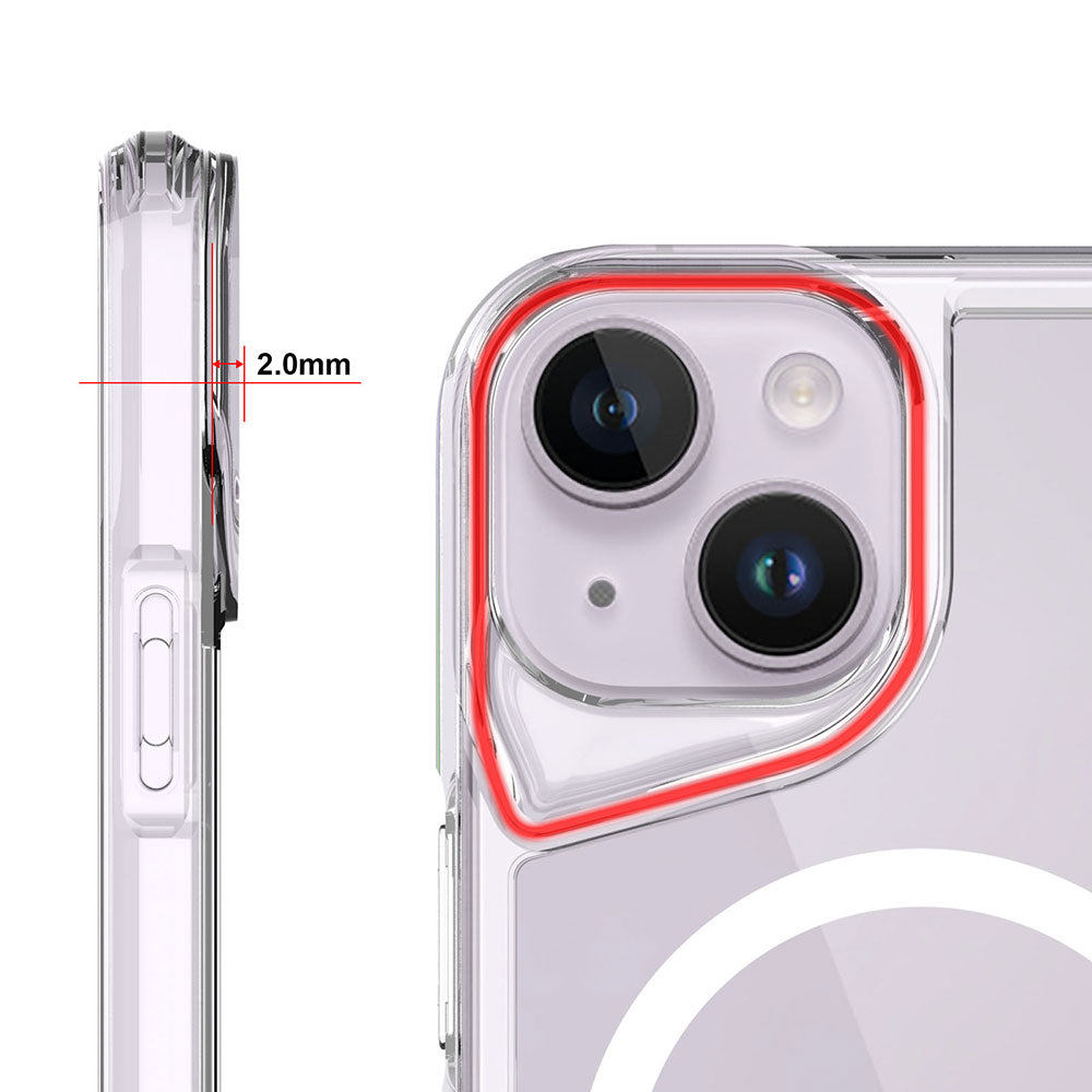 Apple iPhone 13 Kılıf Zore Magsafe Şarj Özellikli T-Max Magsafe Kapak Renksiz