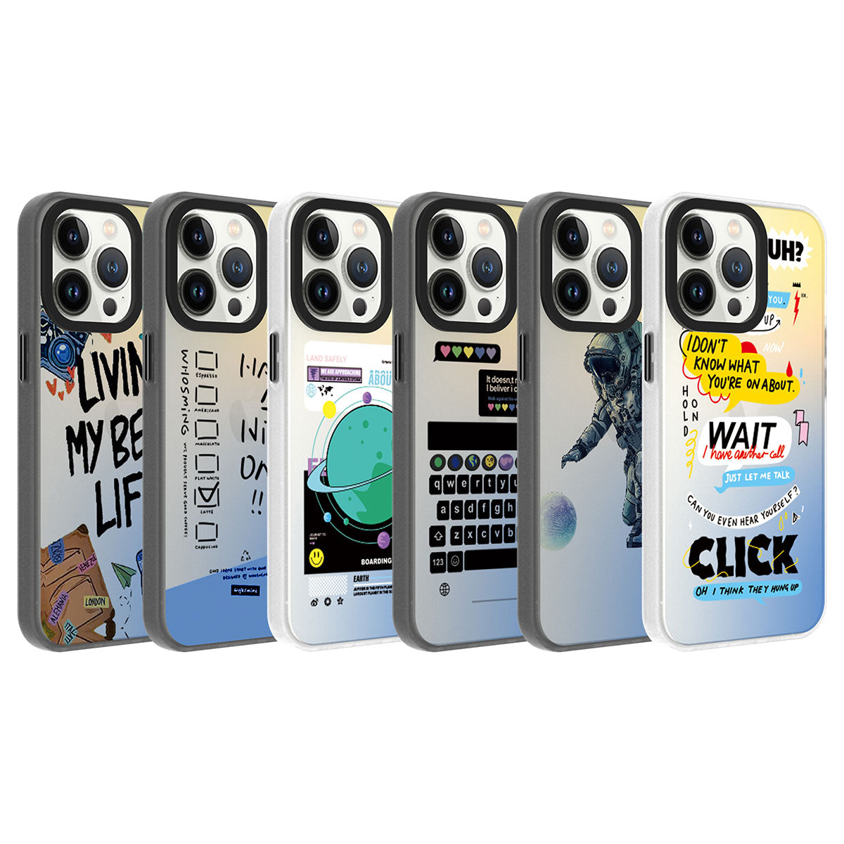 Apple iPhone 13 Pro Kılıf Desenli Zore Dragon Sert Kapak Astronot