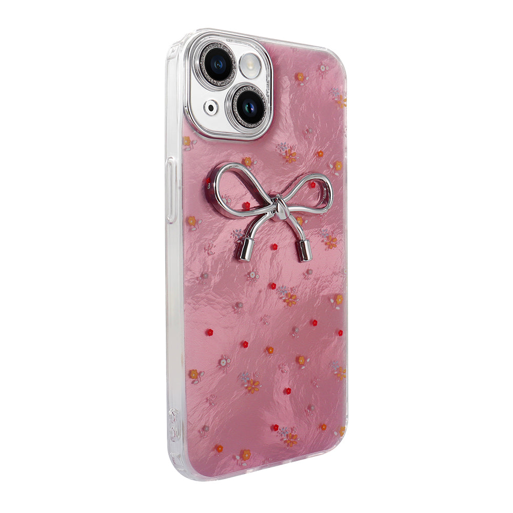 Apple iPhone 14 Kılıf Kamera Korumalı Figürlü Zore Ponti Silikon Kapak Açık Pembe