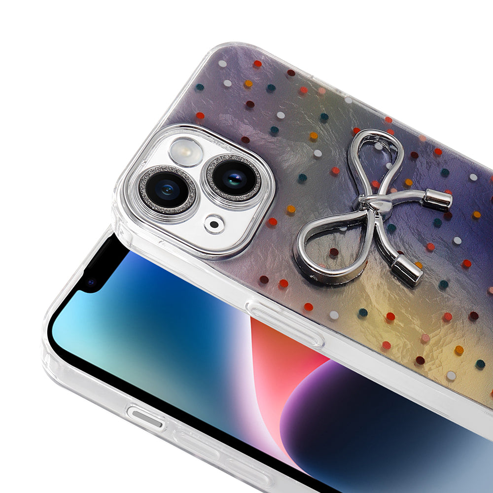Apple iPhone 14 Kılıf Kamera Korumalı Figürlü Zore Ponti Silikon Kapak Açık Mavi