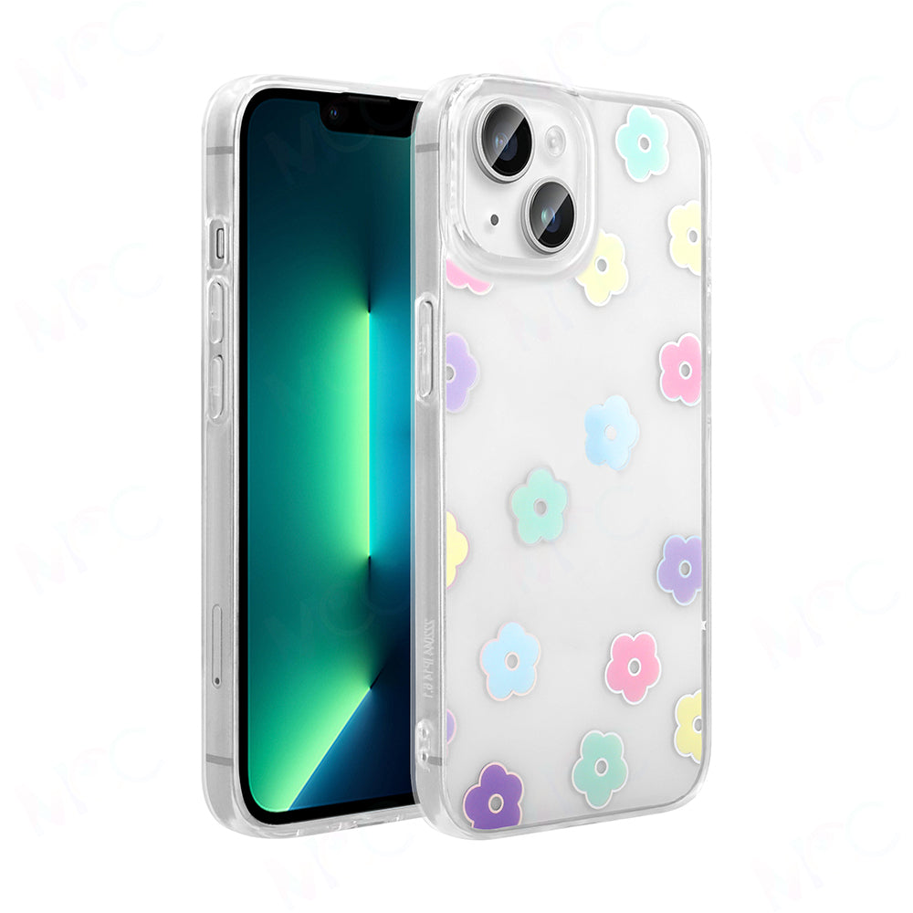Apple iPhone 14 Kılıf Şeffaf Figürlü Zore Folk Sert Kapak Fiyonk