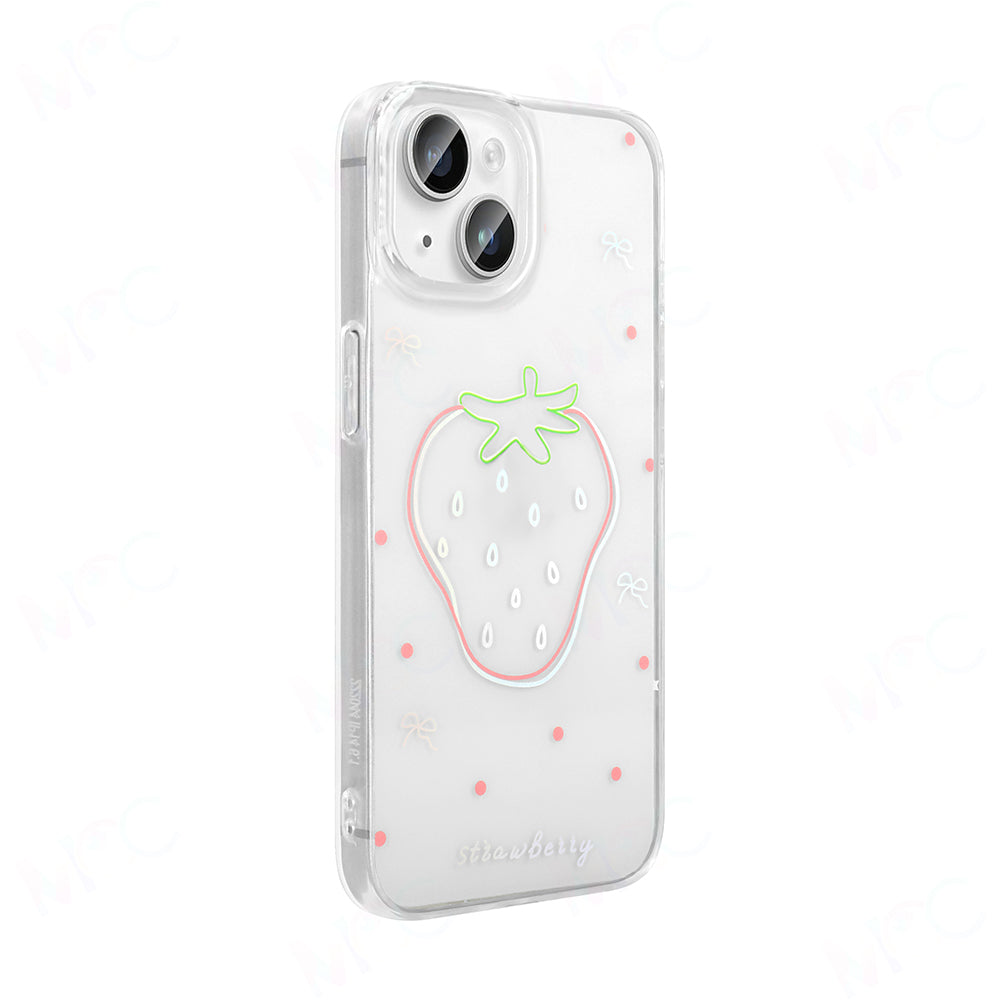 Apple iPhone 14 Kılıf Şeffaf Figürlü Zore Folk Sert Kapak Fiyonk