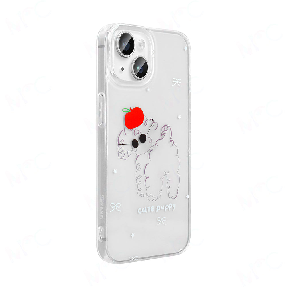Apple iPhone 14 Kılıf Şeffaf Figürlü Zore Folk Sert Kapak Fiyonk