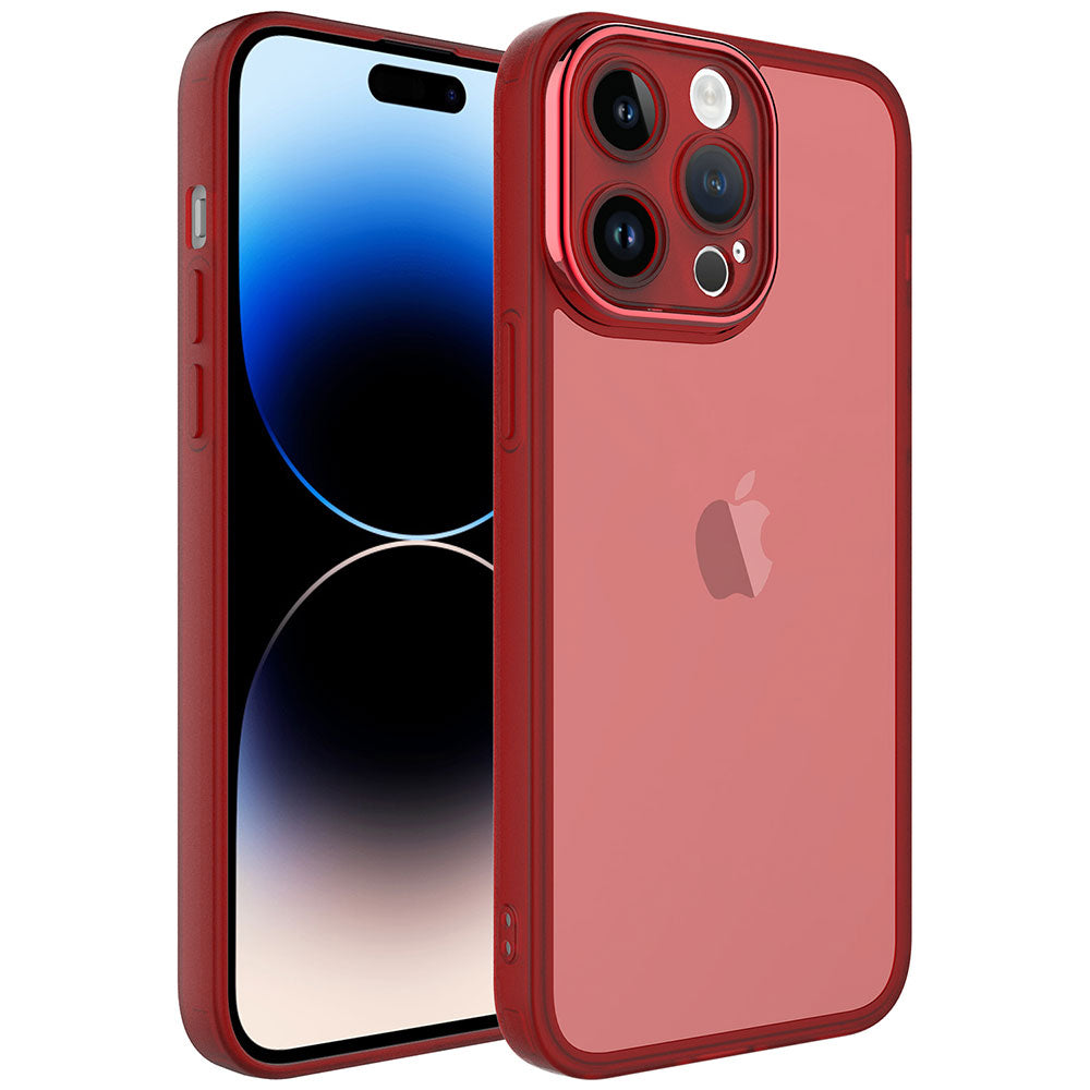 Apple iPhone 14 Pro Kılıf Kamera Korumalı Transparan Zore Post Kapak Mavi