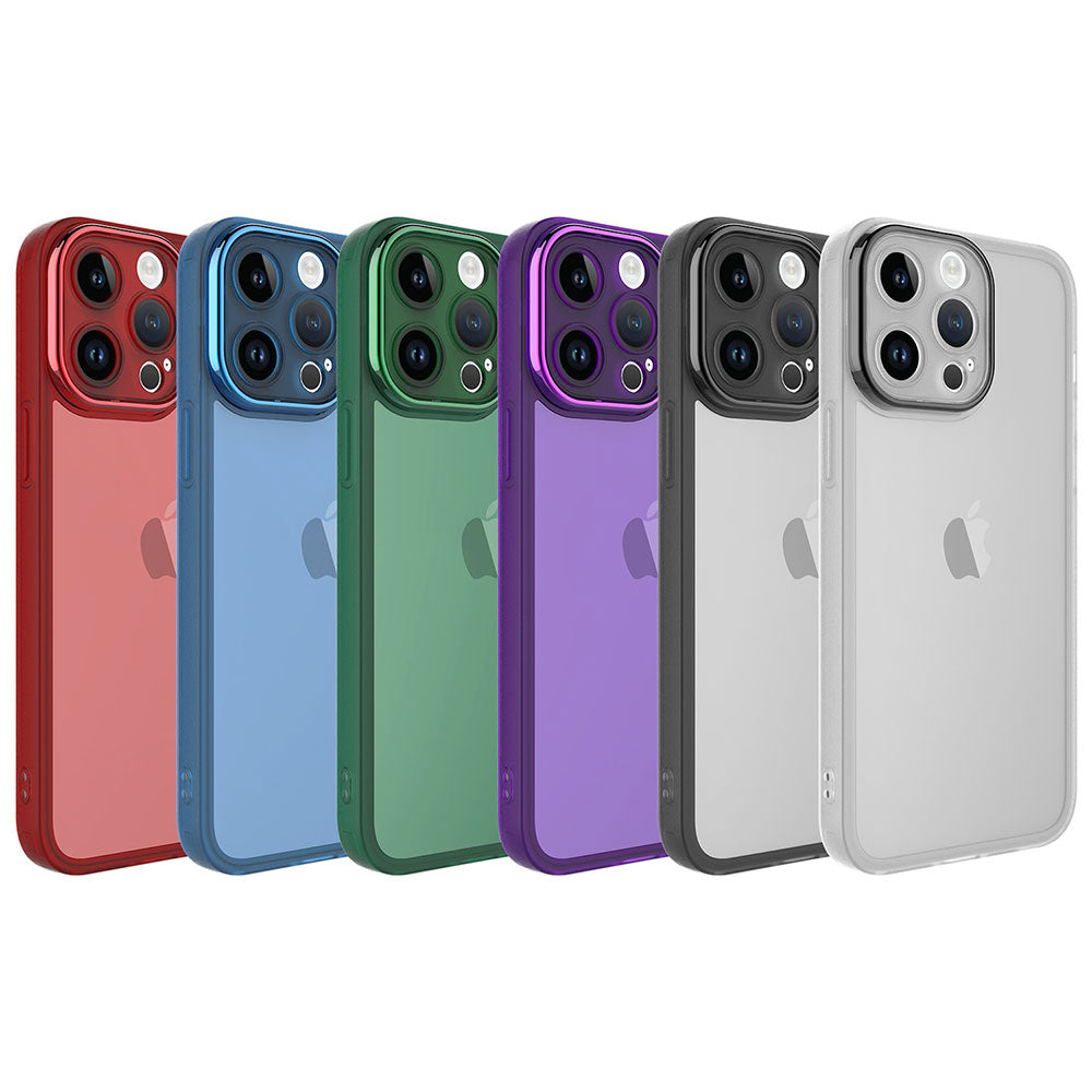 Apple iPhone 14 Pro Kılıf Kamera Korumalı Transparan Zore Post Kapak Mavi