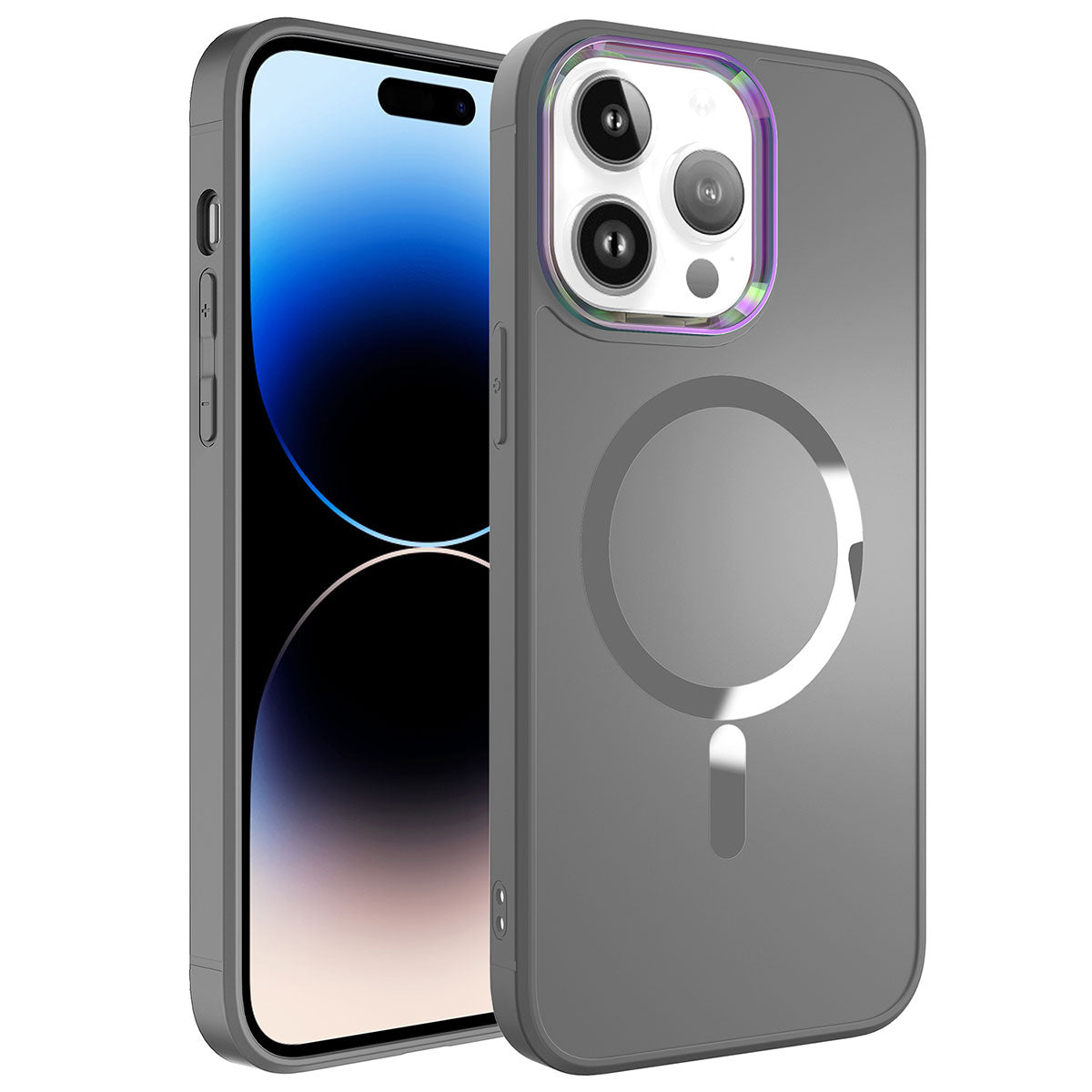 Apple iPhone 14 Pro Kılıf Magsafe Wireless Şarj Özellikli Zore Stil Kapak Siyah