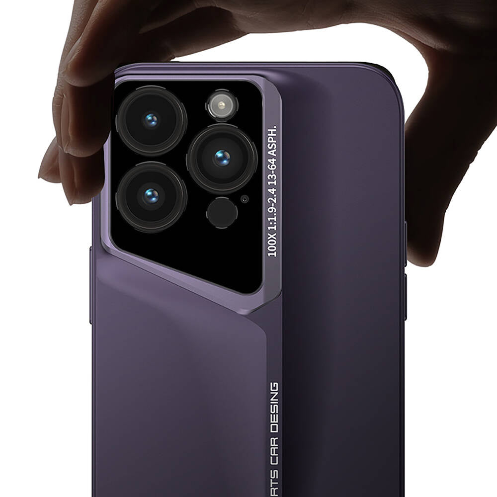 Apple iPhone 14 Pro Kılıf Ultra İnce Kamera Korumalı Sert Rubber Zore Procase Kapak Derin Mor