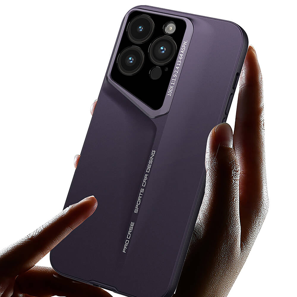 Apple iPhone 14 Pro Kılıf Ultra İnce Kamera Korumalı Sert Rubber Zore Procase Kapak Derin Mor