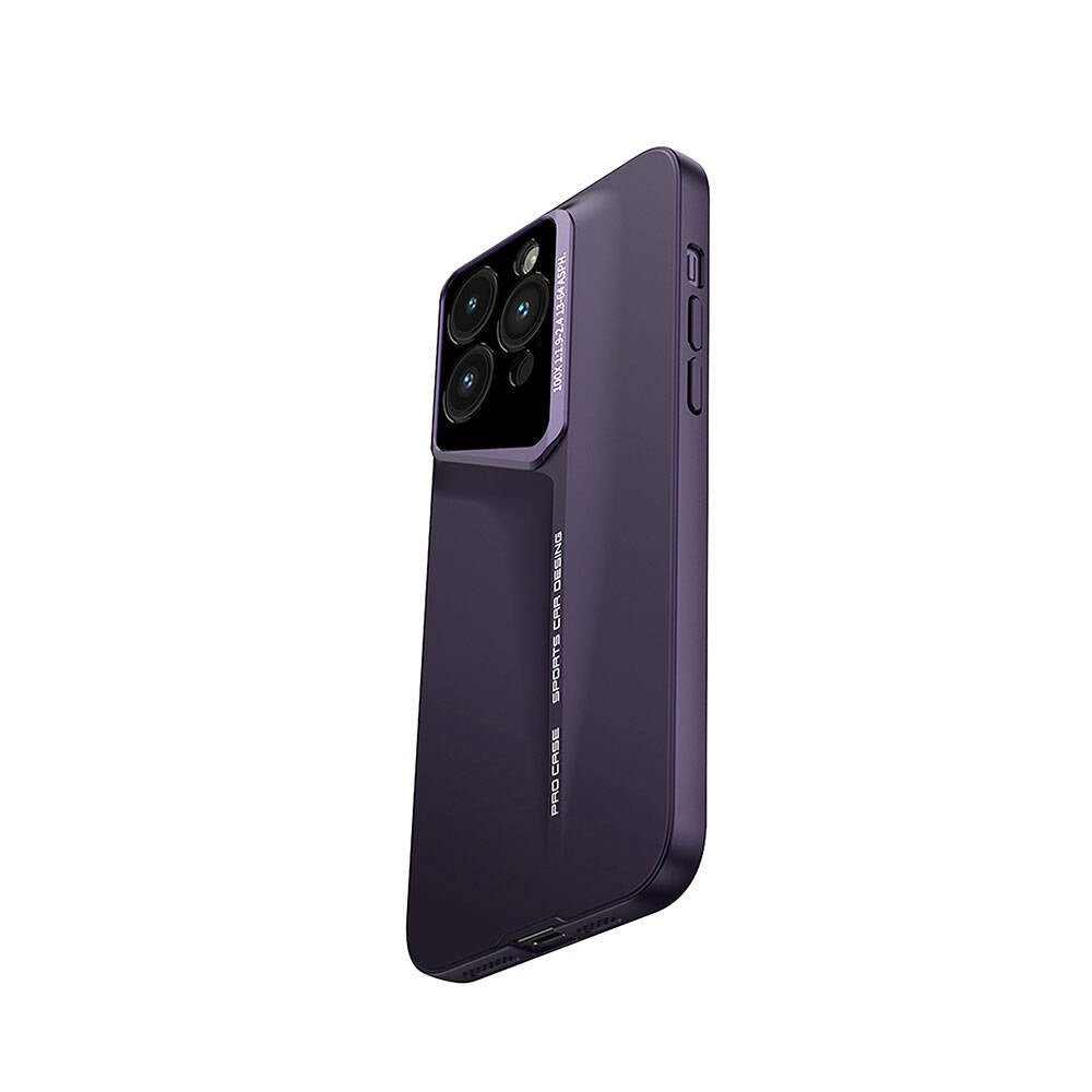 Apple iPhone 14 Pro Kılıf Ultra İnce Kamera Korumalı Sert Rubber Zore Procase Kapak Derin Mor