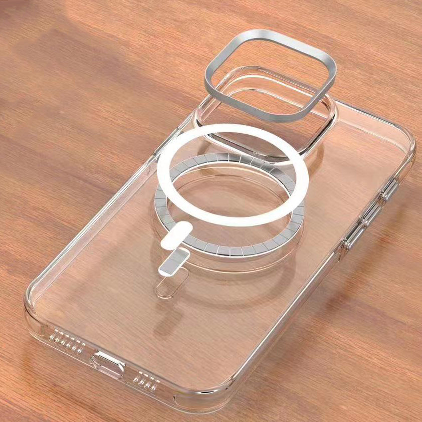 Apple iPhone 14 Pro Kılıf Zore Wireless Şarj Özellikli Şeffaf Efsane Kapak Renksiz