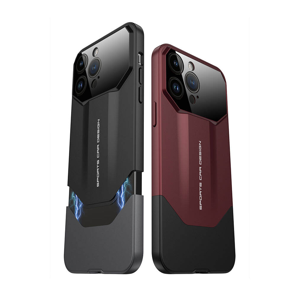 Apple iPhone 14 Pro Max Kılıf Çift Parçalı Zore Ays Pro İkili Kapak Siyah-Gri