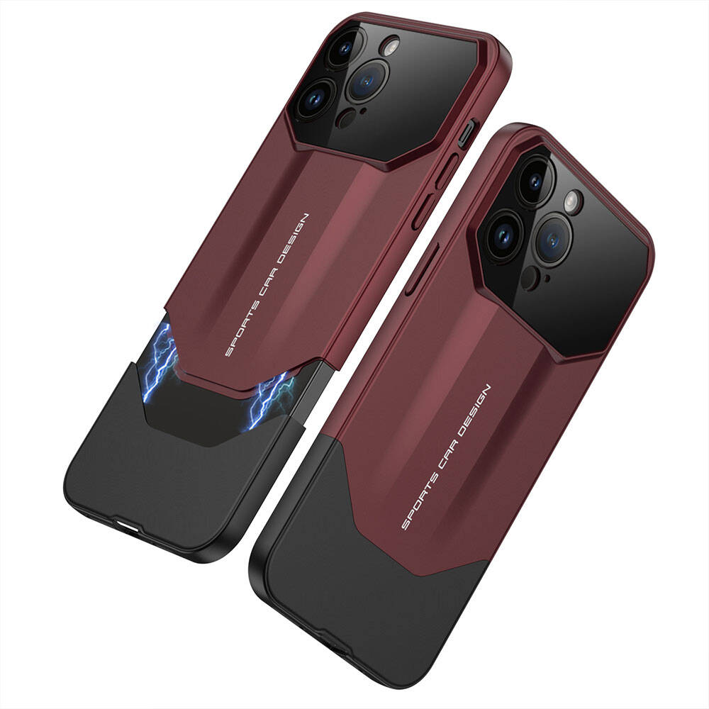 Apple iPhone 14 Pro Max Kılıf Çift Parçalı Zore Ays Pro İkili Kapak Kırmızı-Siyah