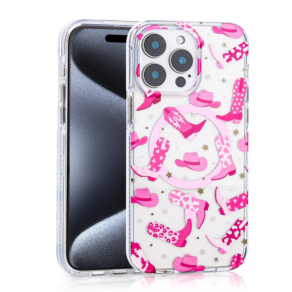 Apple iPhone 14 Pro Max Kılıf Magsafe Şarj Özellikli Zore Stilo Kapak Pembe