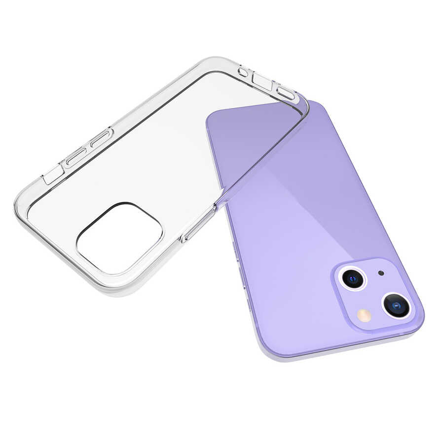 Apple iPhone 15 Plus Kılıf Zore Süper Silikon Kapak Renksiz