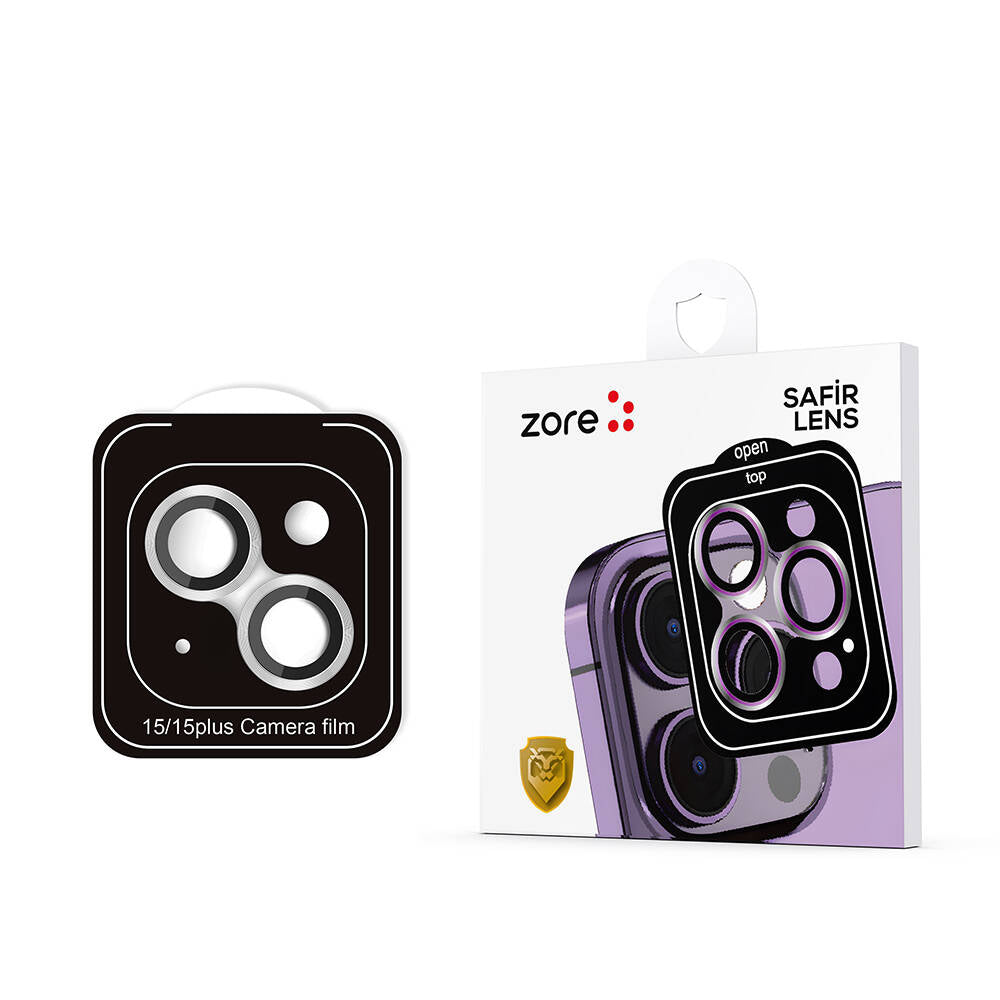 Apple iPhone 15 Plus Zore CL-11 Safir Parmak İzi Bırakmayan Anti-Reflective Kamera Lens Koruyucu
