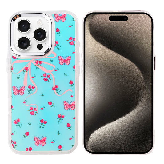 Apple iPhone 15 Pro Kılıf Airbag Tasarımlı Zore Hadra Kapak Kelebek