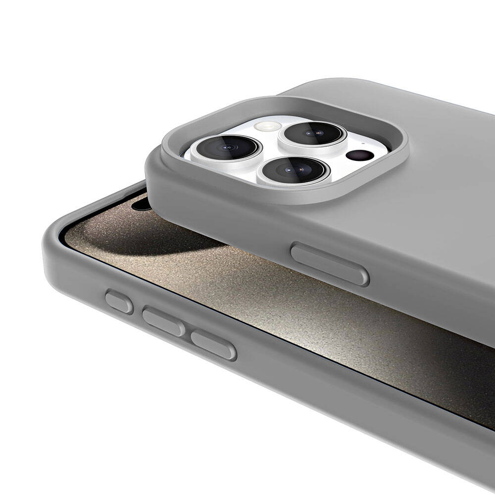Apple iPhone 15 Pro Kılıf Magsafe Şarj Özellikli Sıvı Teknolojili Silinebilir Sert Zore Kivi Kapak Kırmızı