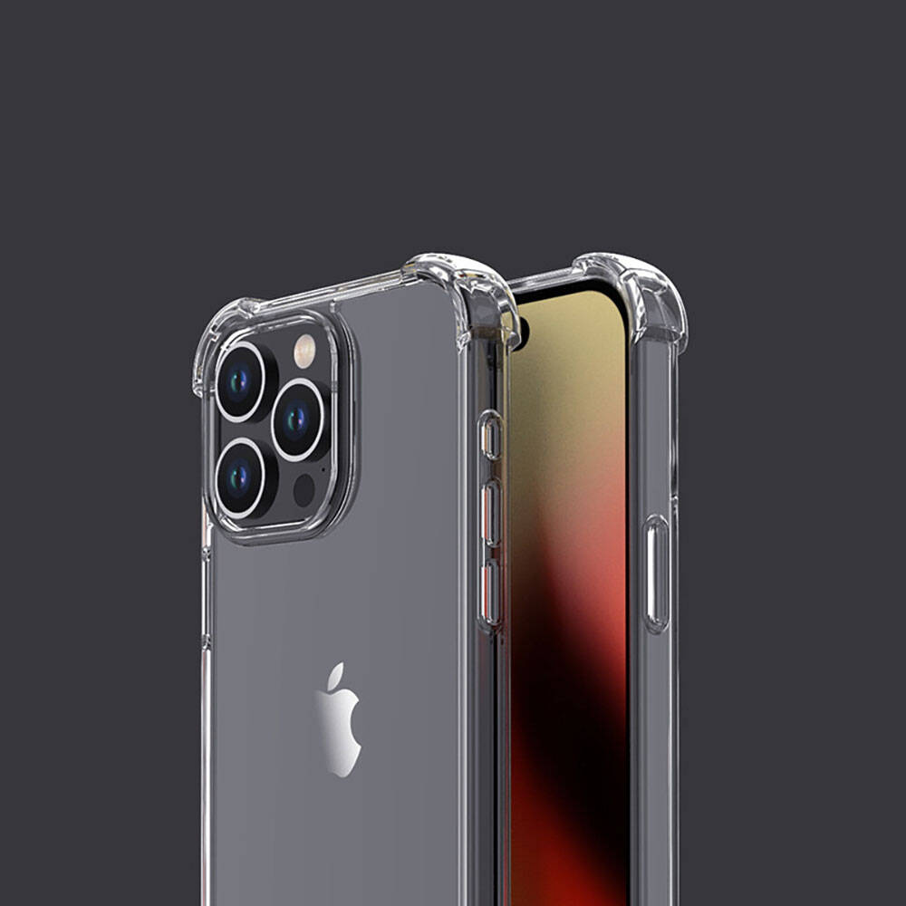 Apple iPhone 15 Pro Kılıf Zore Nitro Anti Shock Silikon Renksiz