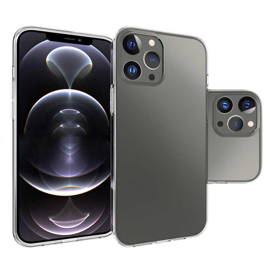 Apple iPhone 15 Pro Max Kılıf Zore Süper Silikon Kapak Renksiz