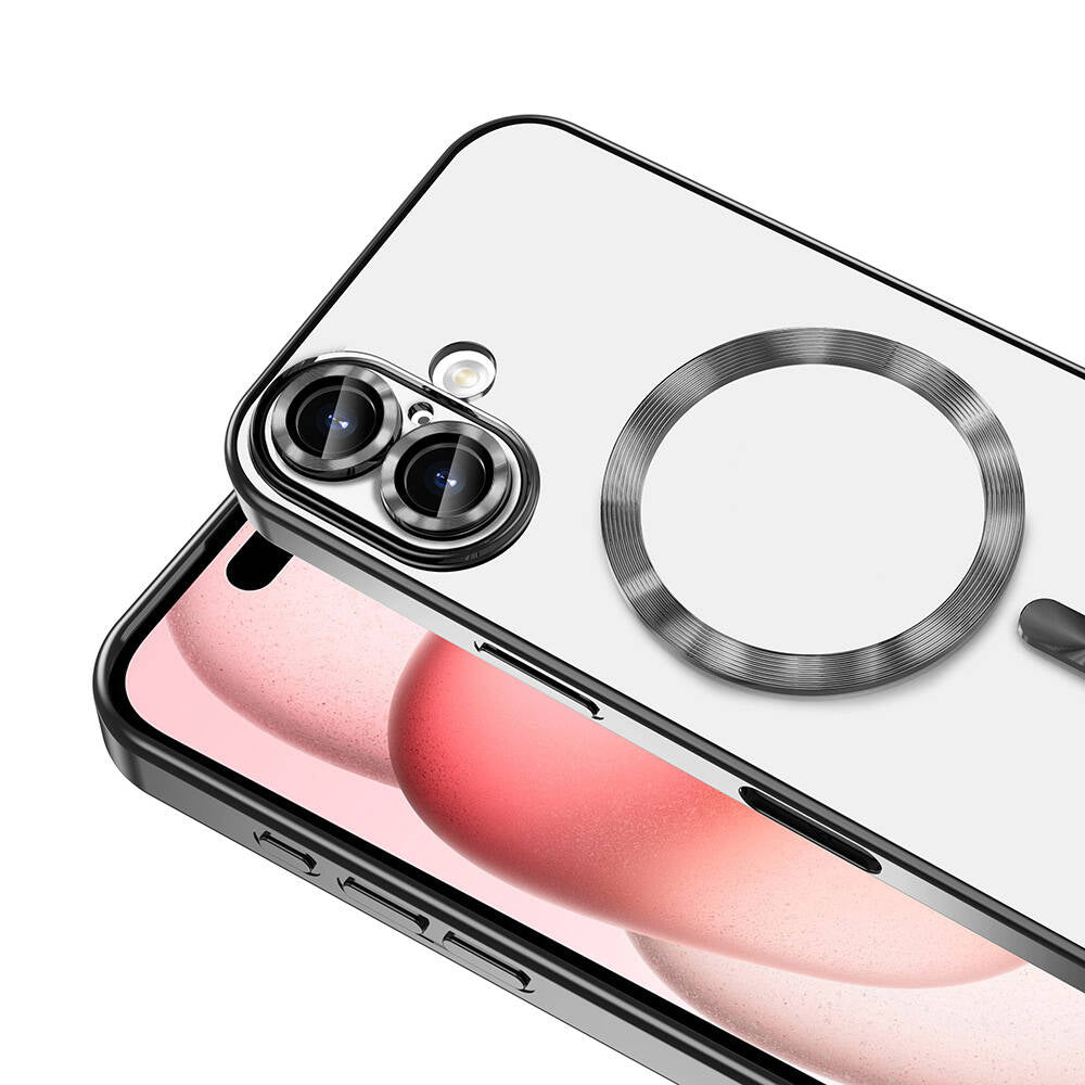 Apple iPhone 16 Kılıf Kamera Korumalı Magsafe Wireless Şarj Özellikli Zore Demre Kapak Gold