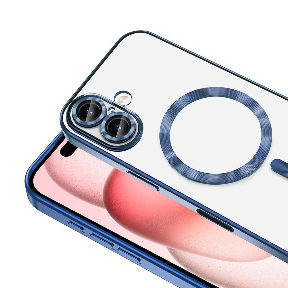 Apple iPhone 16 Kılıf Kamera Korumalı Magsafe Wireless Şarj Özellikli Zore Demre Kapak Gold