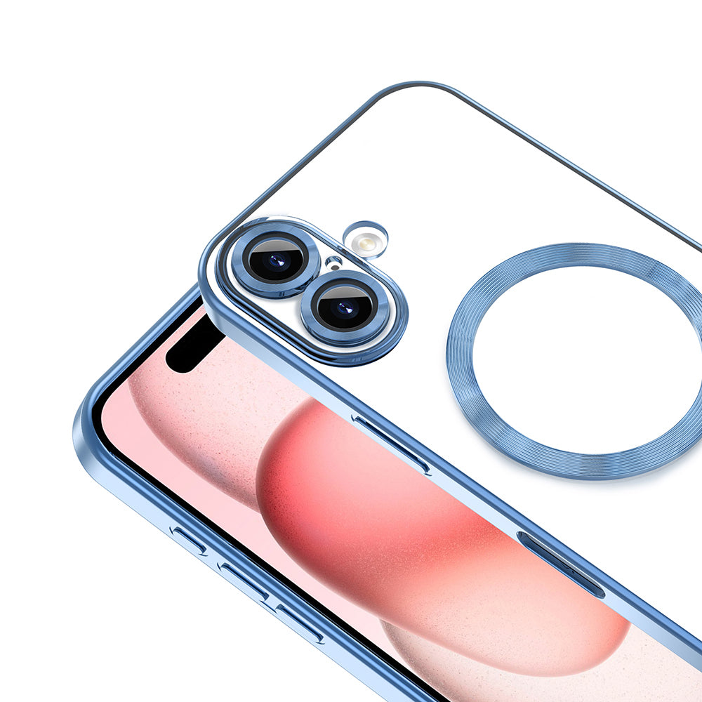 Apple iPhone 16 Kılıf Kamera Korumalı Magsafe Wireless Şarj Özellikli Zore Demre Kapak Gold