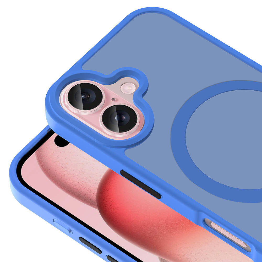 Apple iPhone 16 Kılıf Magsafe Şarj Özellikli Mat Arka Yüzey Zore Sio Kapak Lila