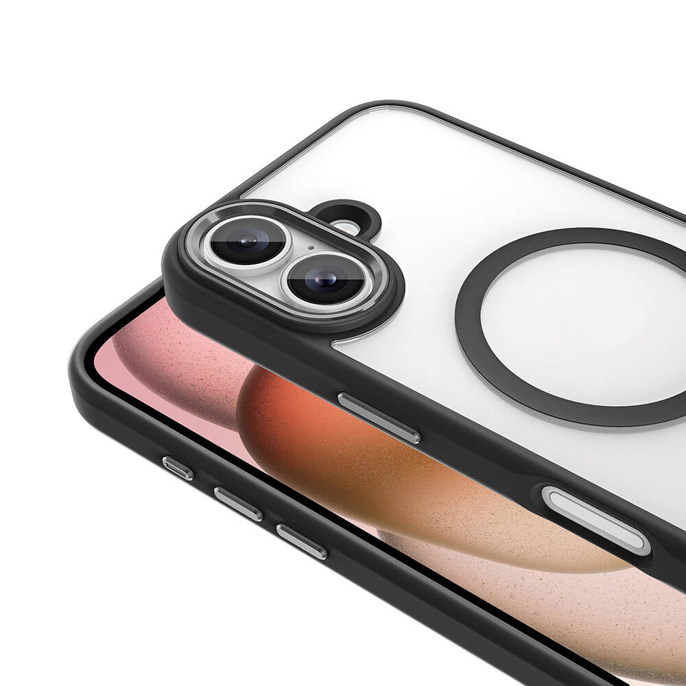 Apple iPhone 16 Kılıf Wireless Şarj Özellikli Zore Krom Magsafe Silikon Kapak Sarı