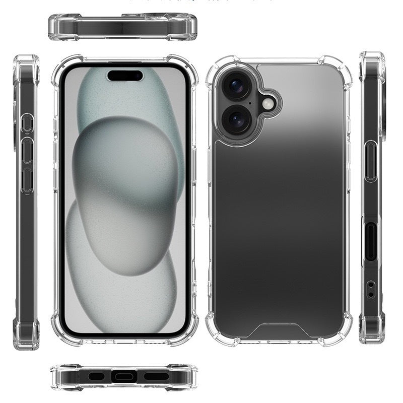 Apple iPhone 16 Kılıf Zore Nitro Anti Shock Silikon Şeffaf