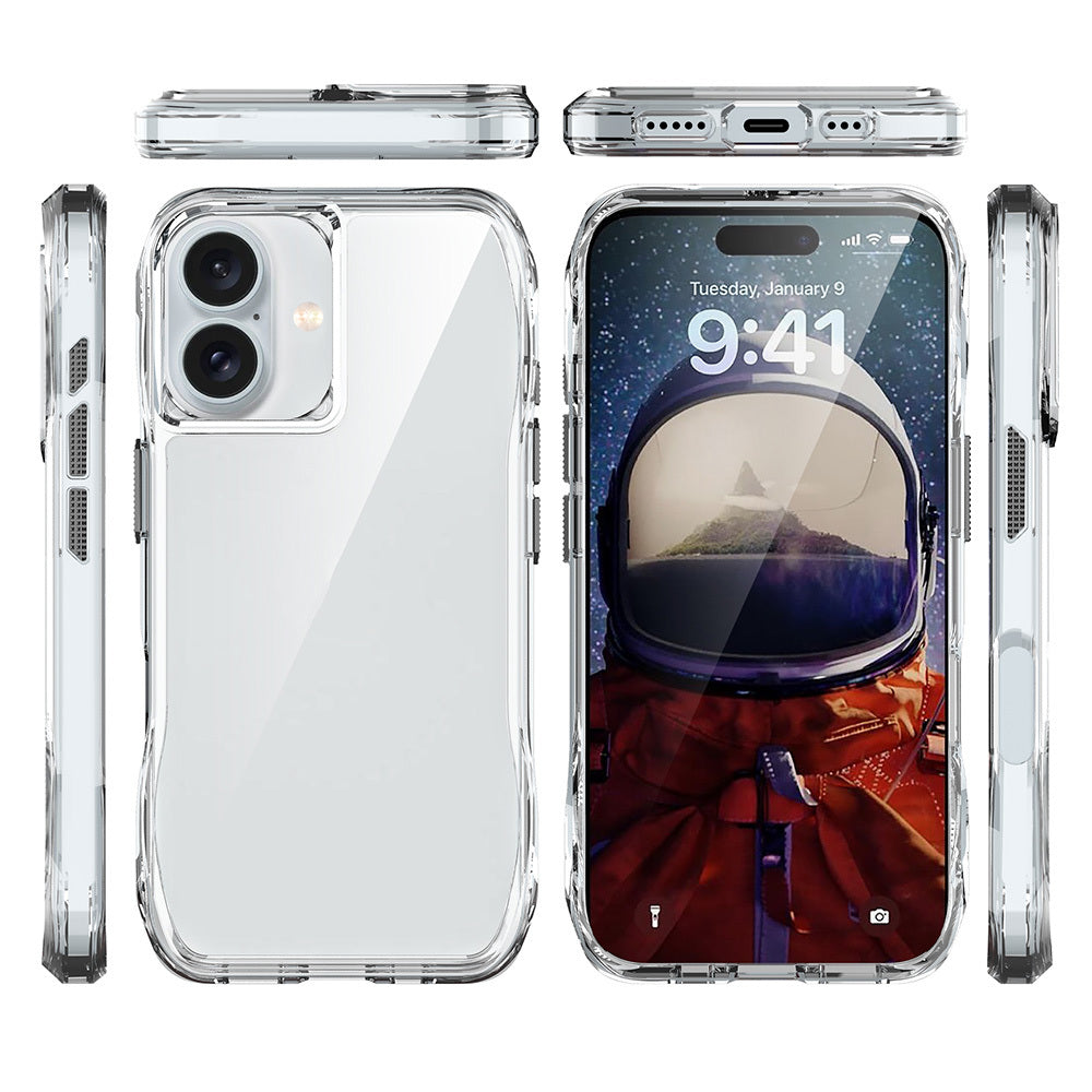 Apple iPhone 16 Plus Kılıf Airbagli Şeffaf Zore İncek Kapak Şeffaf