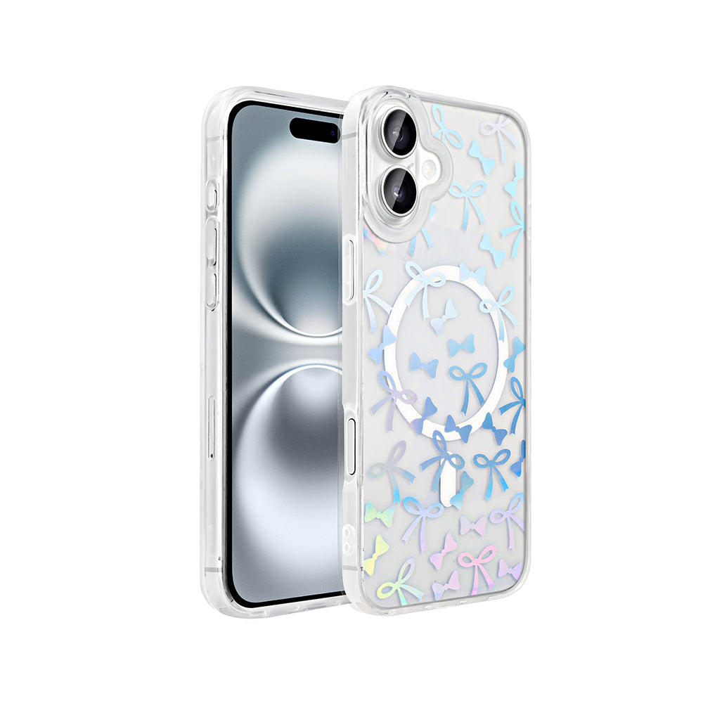 Apple iPhone 16 Plus Kılıf M-Safe Şarj Özellikli Şeffaf Zore Folk Sert Kapak Sevimli Köpek