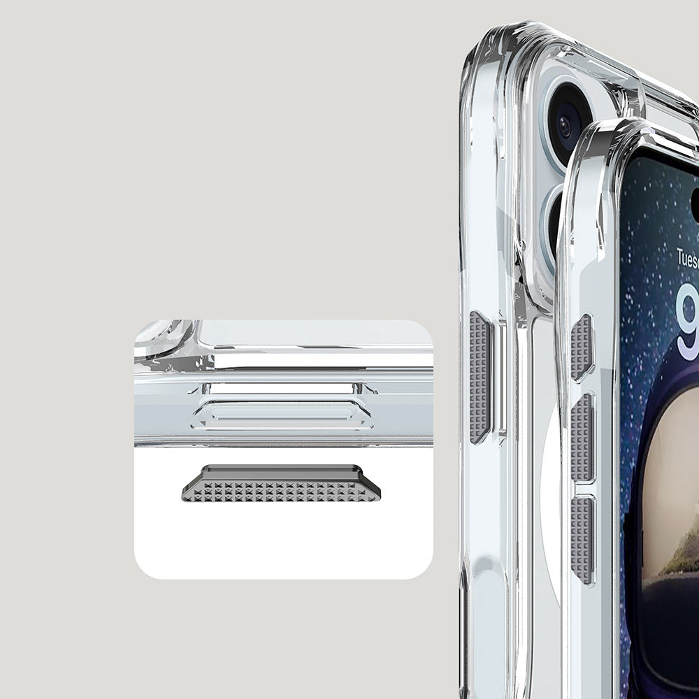 Apple iPhone 16 Plus Kılıf Magsafe Şarj Özellikli Airbagli Şeffaf Zore İncek Kapak Şeffaf
