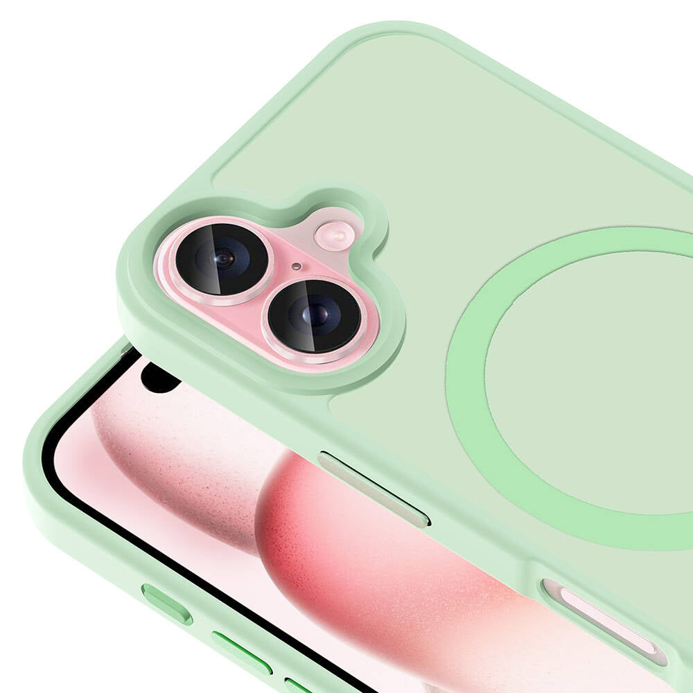 Apple iPhone 16 Plus Kılıf Magsafe Şarj Özellikli Mat Arka Yüzey Zore Sio Kapak Rose Gold