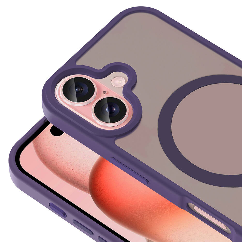 Apple iPhone 16 Plus Kılıf Magsafe Şarj Özellikli Mat Arka Yüzey Zore Sio Kapak Gri