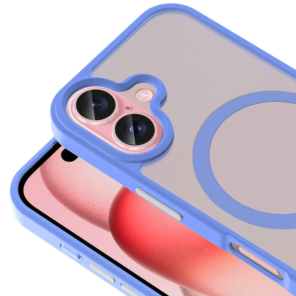 Apple iPhone 16 Plus Kılıf Magsafe Şarj Özellikli Mat Arka Yüzey Zore Sio Kapak Gri