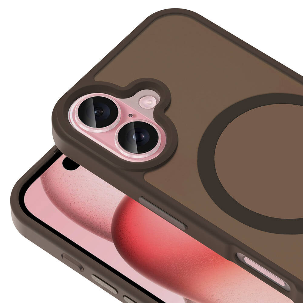 Apple iPhone 16 Plus Kılıf Magsafe Şarj Özellikli Mat Arka Yüzey Zore Sio Kapak Gri