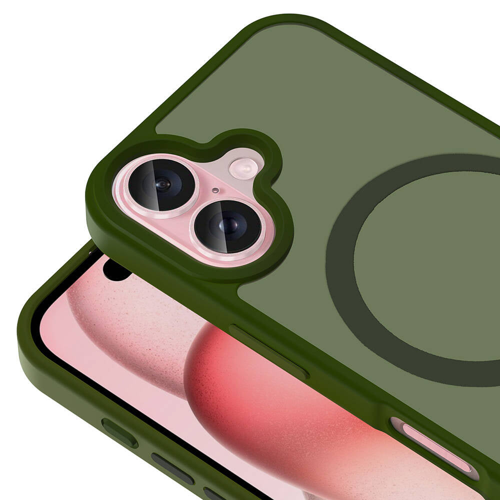 Apple iPhone 16 Plus Kılıf Magsafe Şarj Özellikli Mat Arka Yüzey Zore Sio Kapak Gri