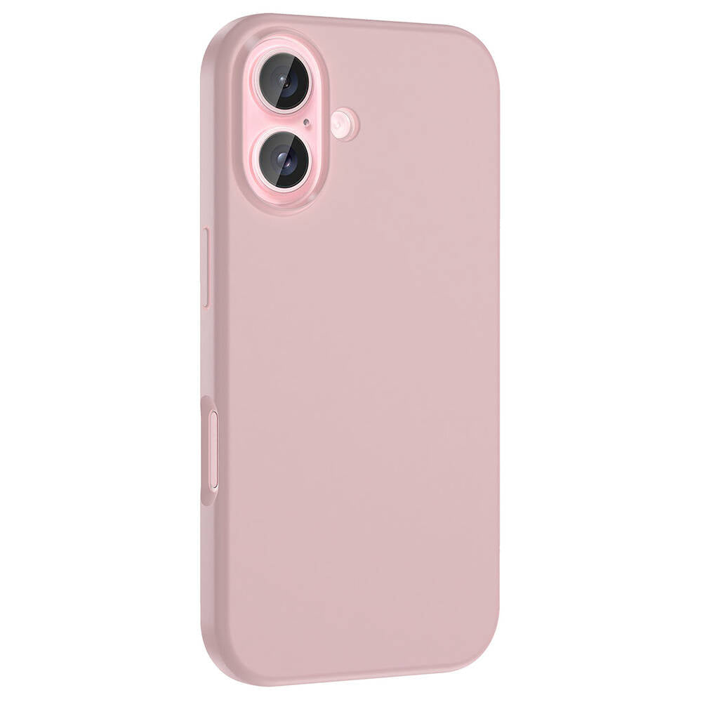 Apple iPhone 16 Plus Kılıf Magsafe Şarj Özellikli Sıvı Teknolojili Silinebilir Sert Zore Kivi Kapak Rose Gold