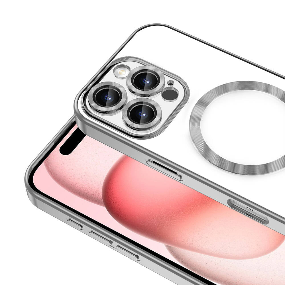 Apple iPhone 16 Pro Kılıf Kamera Korumalı Magsafe Wireless Şarj Özellikli Zore Demre Kapak Mavi