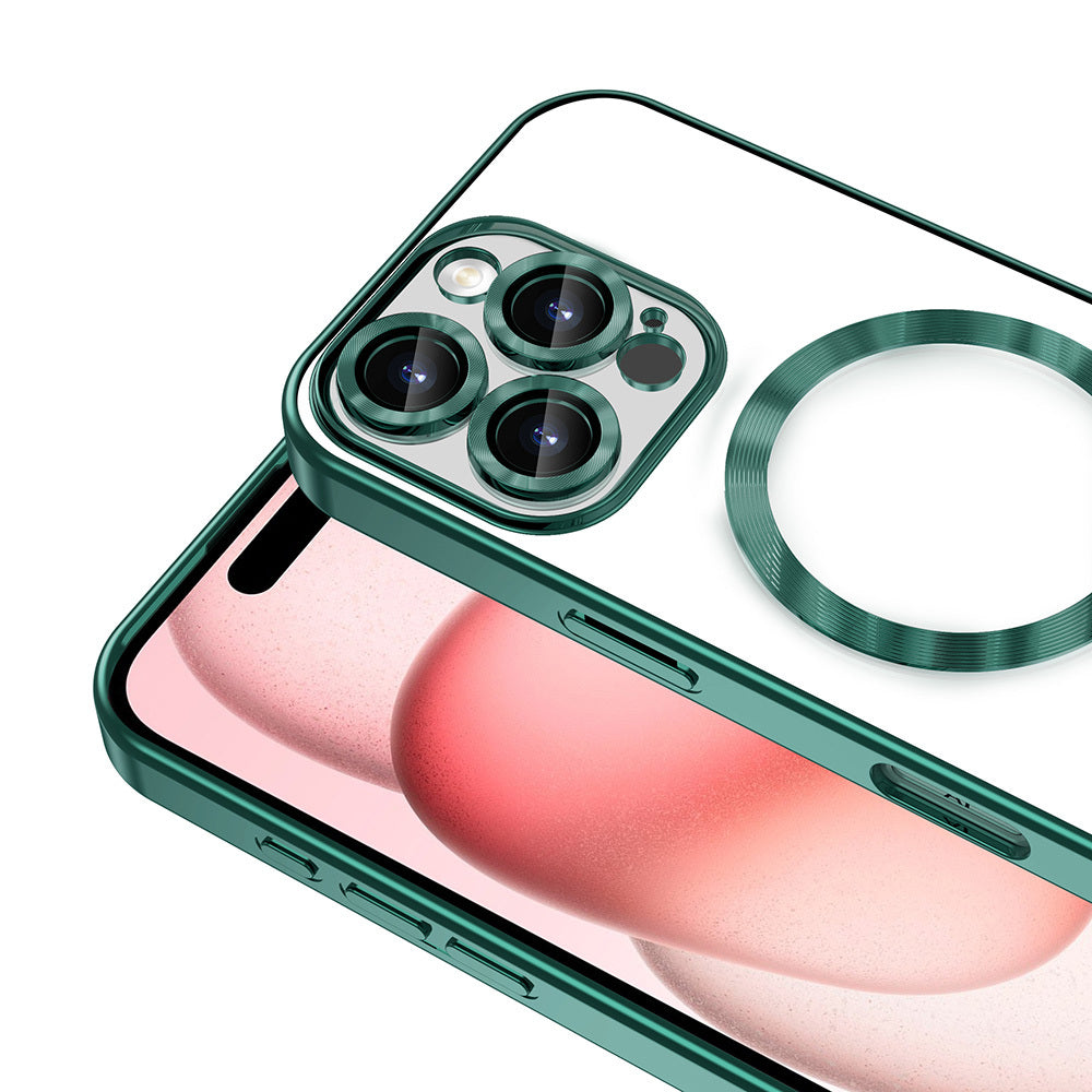 Apple iPhone 16 Pro Kılıf Kamera Korumalı Magsafe Wireless Şarj Özellikli Zore Demre Kapak Titanyum