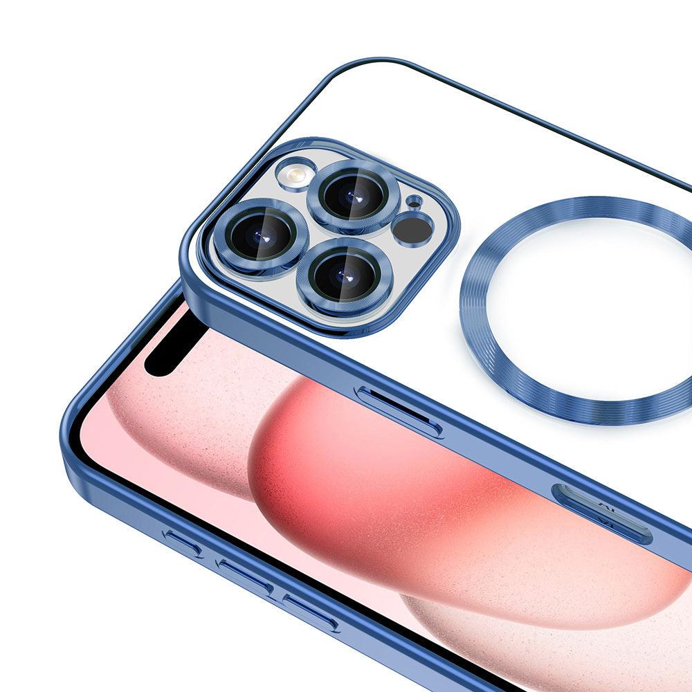 Apple iPhone 16 Pro Kılıf Kamera Korumalı Magsafe Wireless Şarj Özellikli Zore Demre Kapak Titanyum