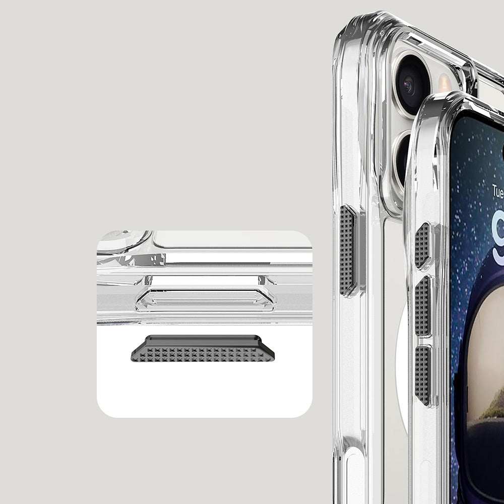 Apple iPhone 16 Pro Kılıf Magsafe Şarj Özellikli Airbagli Şeffaf Zore İncek Kapak Şeffaf