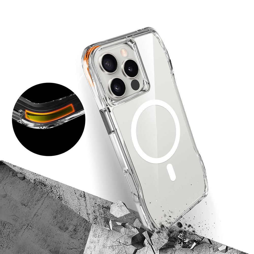 Apple iPhone 16 Pro Kılıf Magsafe Şarj Özellikli Airbagli Şeffaf Zore İncek Kapak Şeffaf