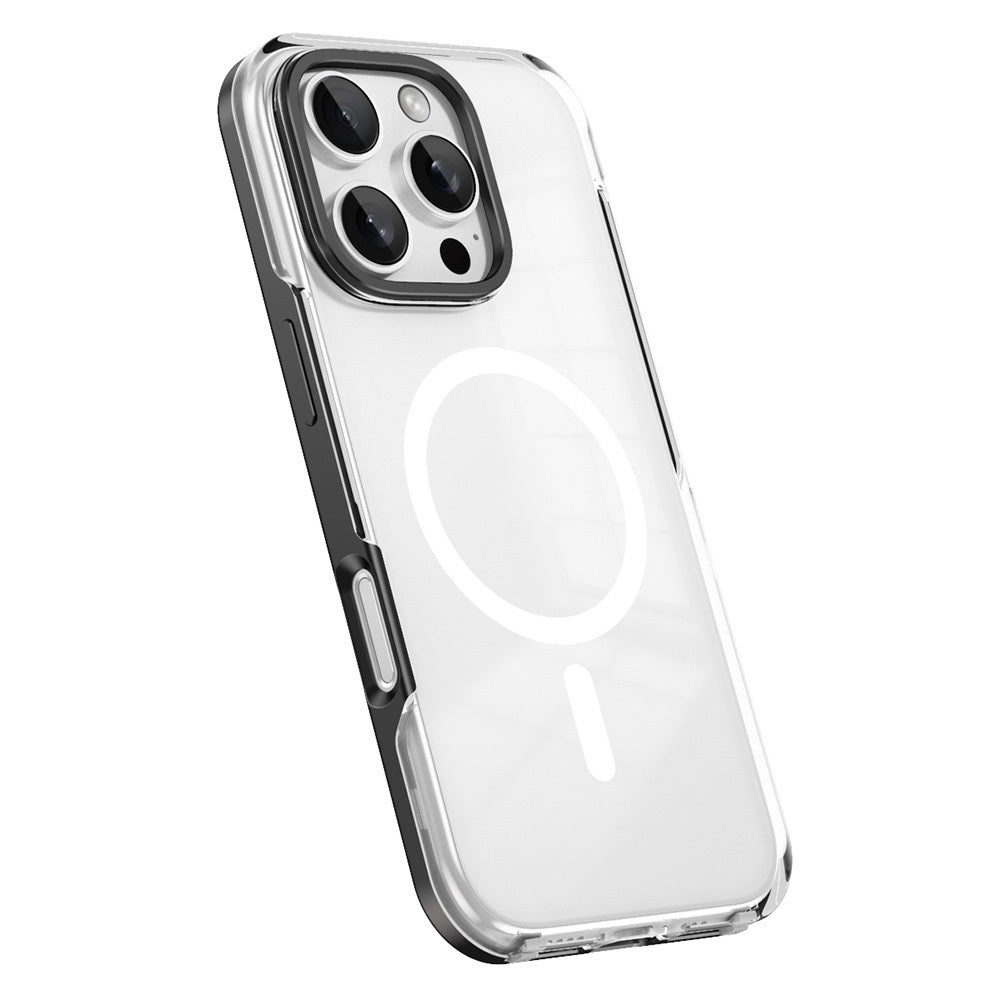 Apple iPhone 16 Pro Kılıf Magsafe Şarj Özellikli Çıkarılabilir Arka Yüzeyli Zore Polar Kapak Siyah