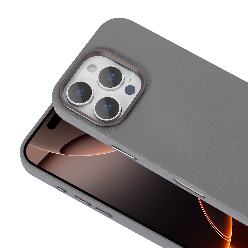 Apple iPhone 16 Pro Kılıf Magsafe Şarj Özellikli PU Deri Zore Adora Kapak Siyah