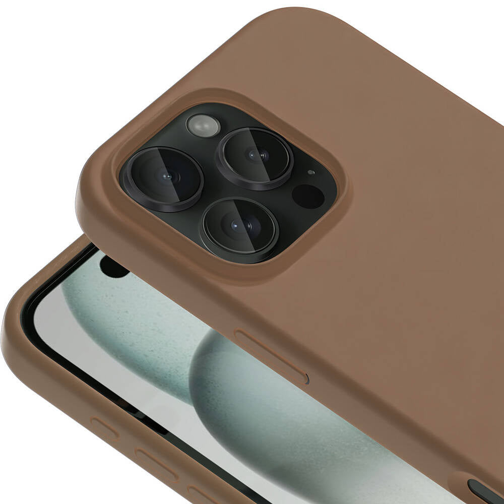 Apple iPhone 16 Pro Kılıf Magsafe Şarj Özellikli Sıvı Teknolojili Silinebilir Sert Zore Kivi Kapak Siyah