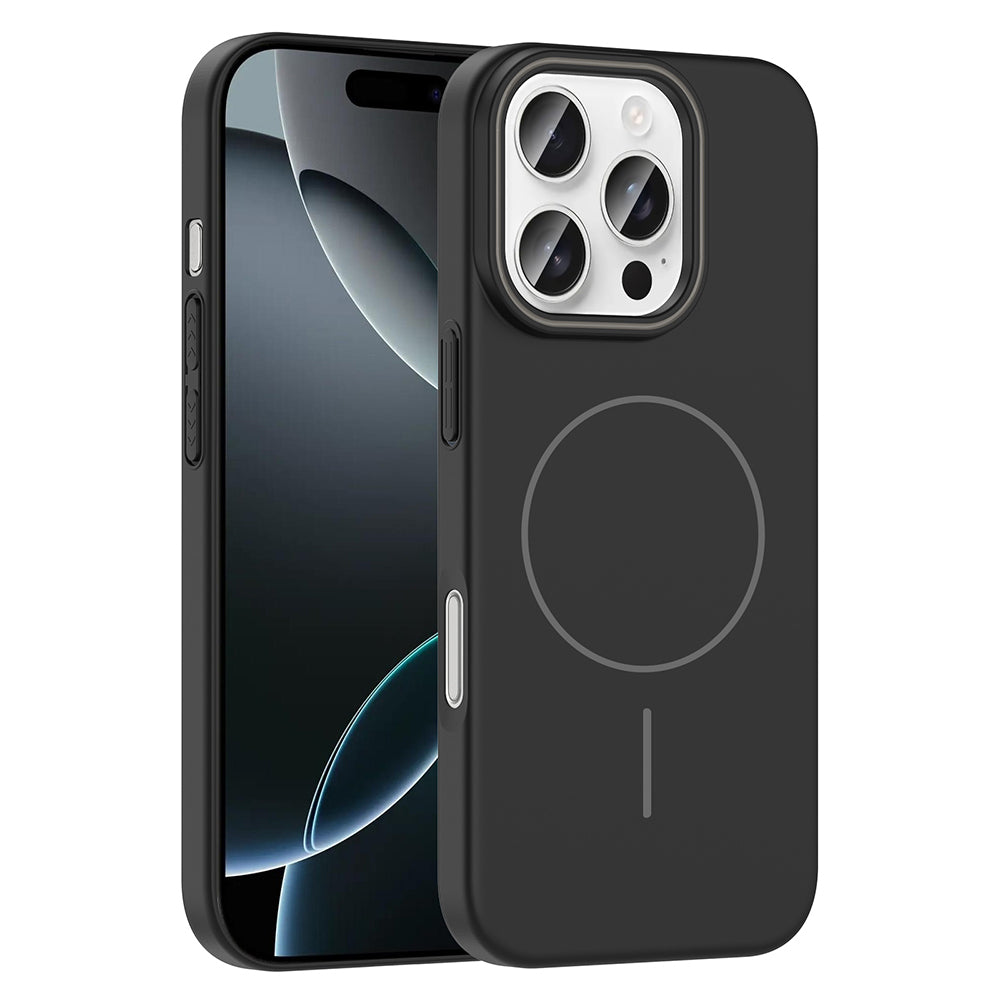Apple iPhone 16 Pro Kılıf Magsafe Şarj Özellikli Zore Ruby Sert Kapak Desert Titanyum